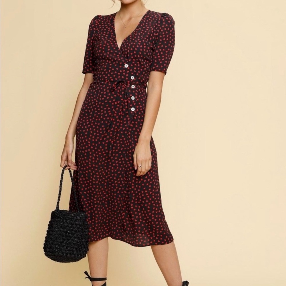 Rouje Paris Gabin Dress in Heart Print size 34/XS